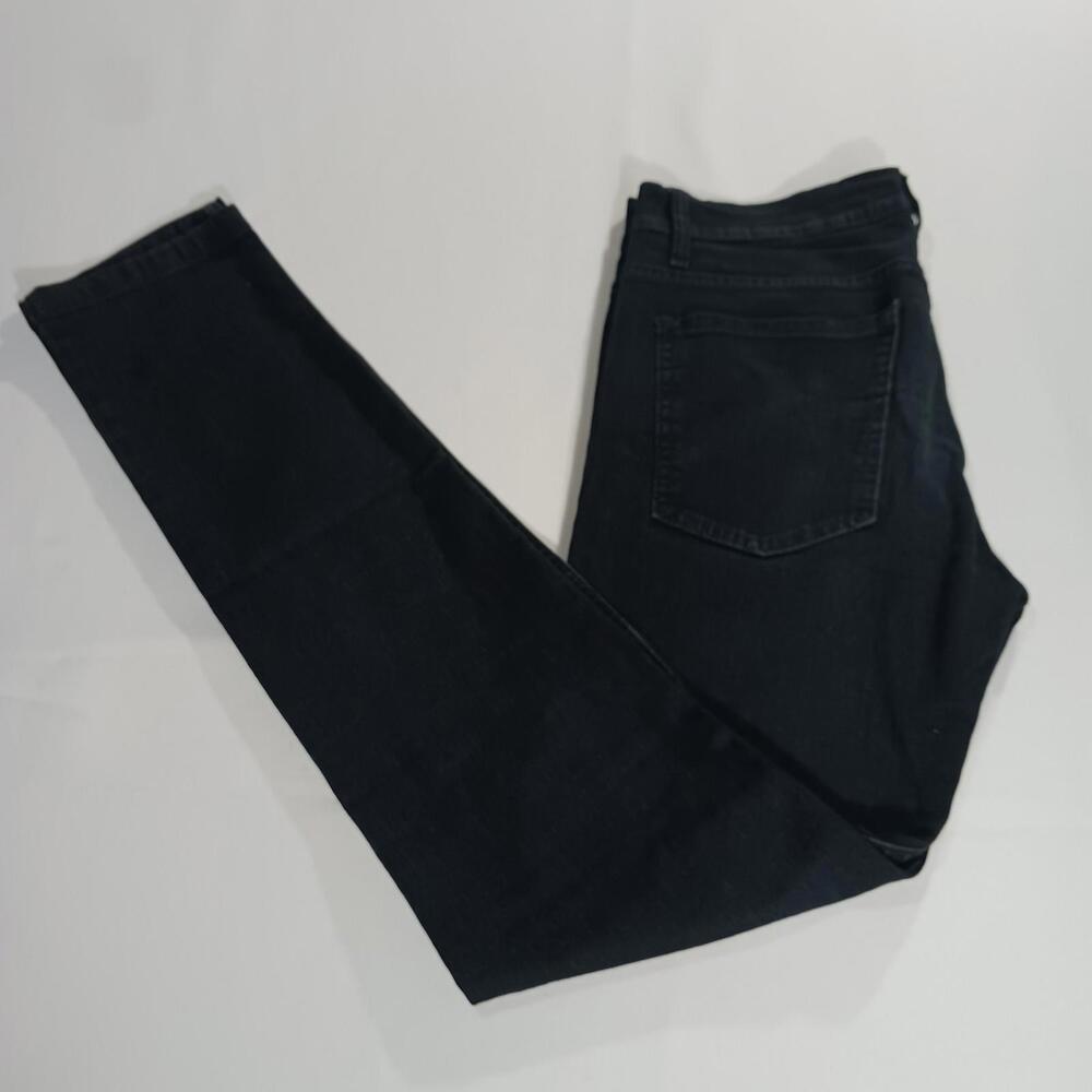 Second Image Women's Black Denim Skinny Jeans Mid Rise Size 28 (30×31.5)